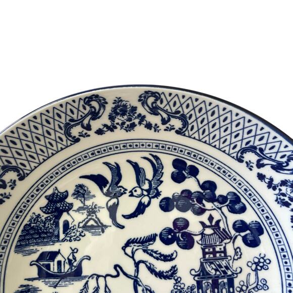 Eaton Fine Dining English Willow 9in Pasta Bowls Blue & White Set of 4 NEW - Picture 16 of 16